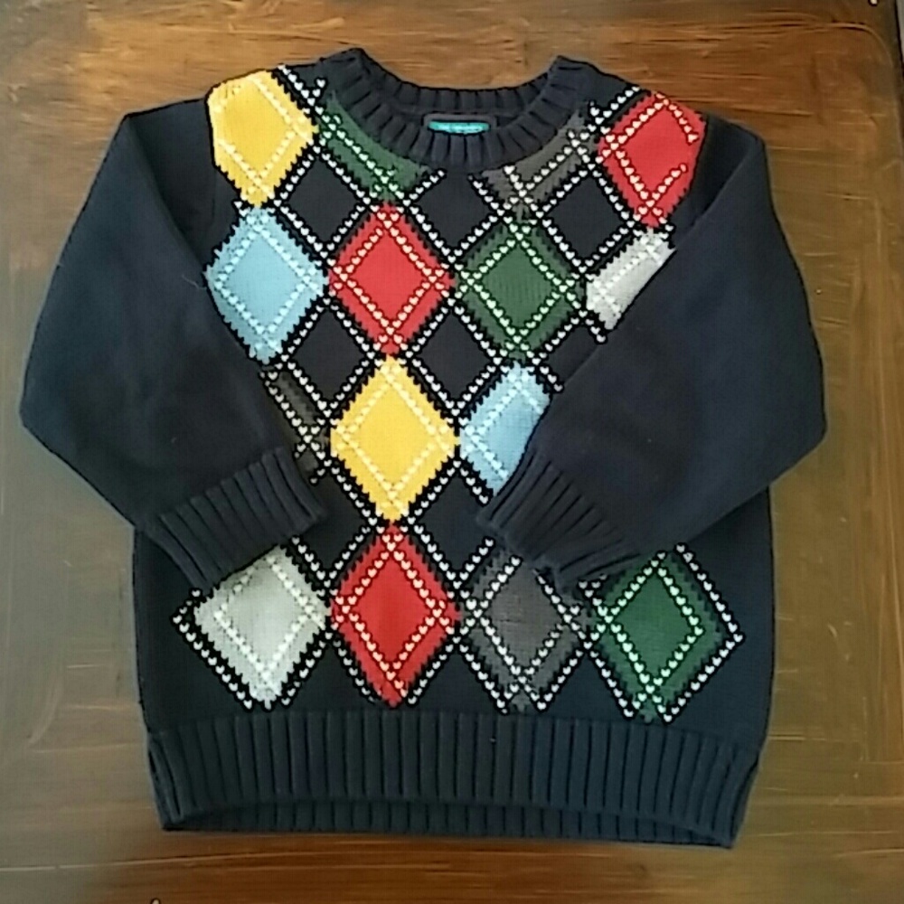 NWOT.  PLACE baby harlequin sweater.  Size 24M